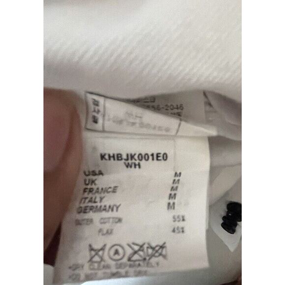 Kai-aakmann Women’s Sz Medium White Cotton Flax Blazer Jacket - Picture 8 of 8